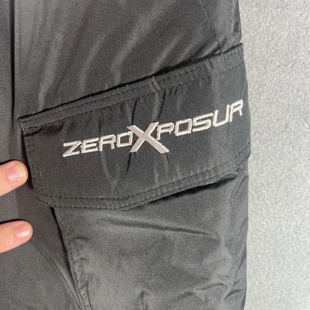 ZEROXPOSUR Boys L 14/16 Black Snow Ski Pants Insulated Water Resistant Outerwear